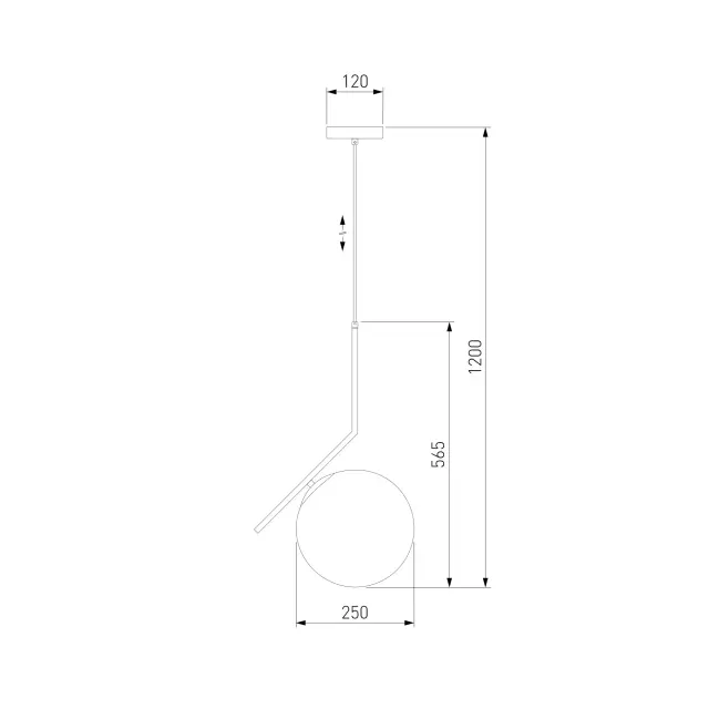 Светильник Eurosvet 50153/1 хром FROST, ракурс 5
