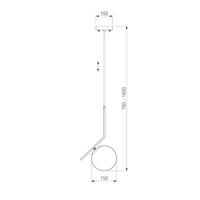 Светильник Eurosvet 50159/1 FROST LONG — латунь, ракурс 4