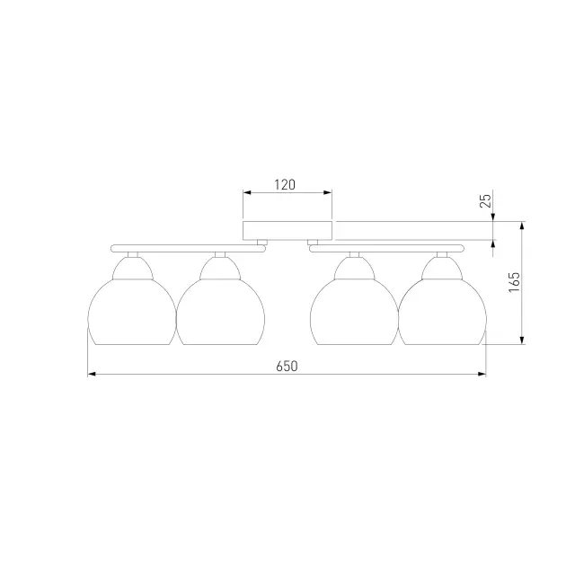 Люстра Eurosvet 30144/4 античная бронза ALBA, ракурс 3