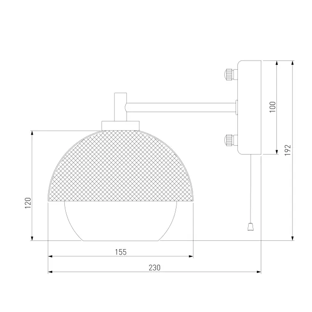 Бра Eurosvet 70106/1 черный NOCCIOLA, ракурс 4