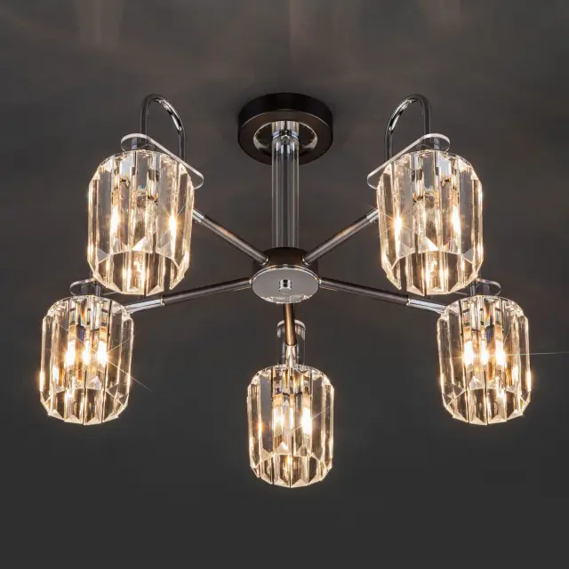 Люстра Eurosvet 70090/5 графит TENIA — черный, ракурс 4