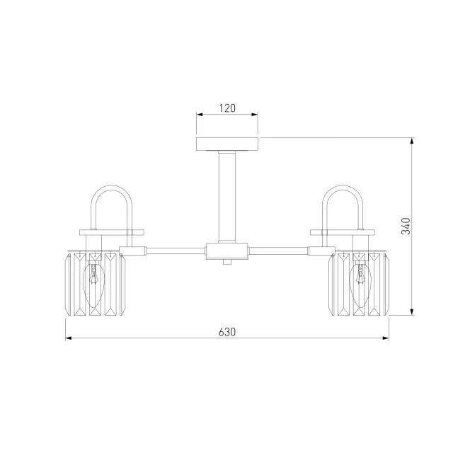 Люстра Eurosvet 70090/5 графит TENIA — черный, ракурс 7