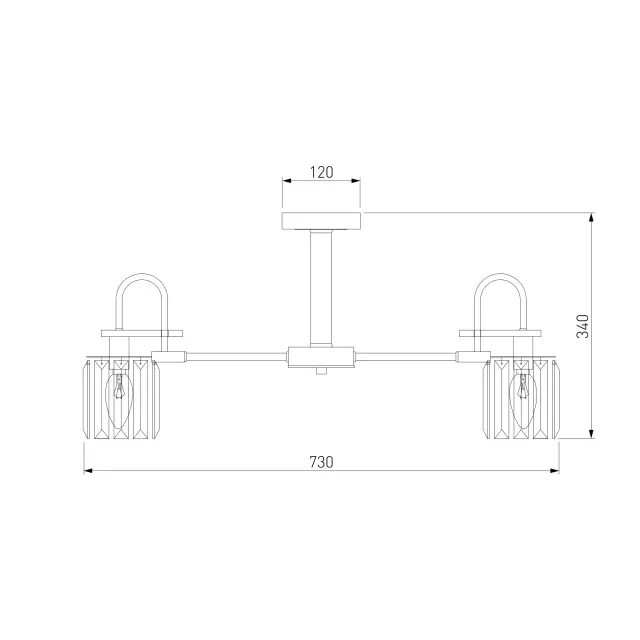 Люстра Eurosvet 70090/8 графит TENIA — черный, ракурс 7