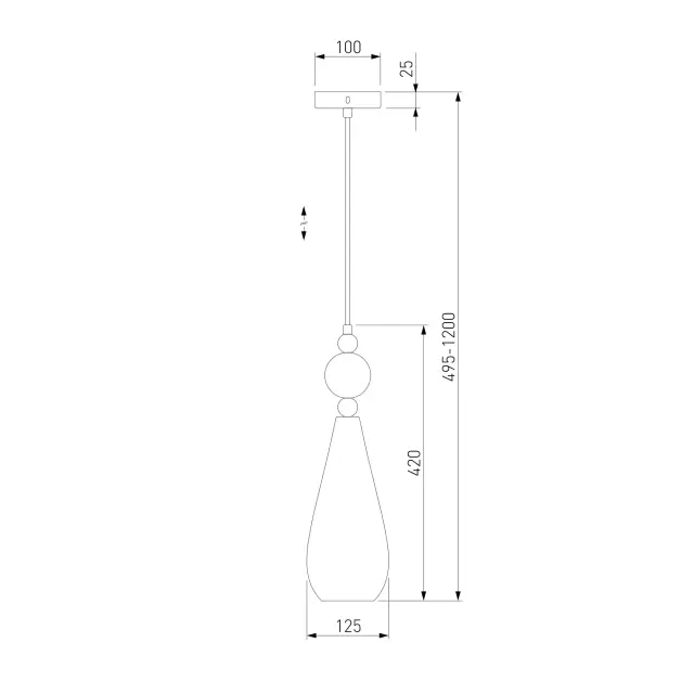 Светильник Eurosvet 50202/1 прозрачный ILARIO — хром, ракурс 5