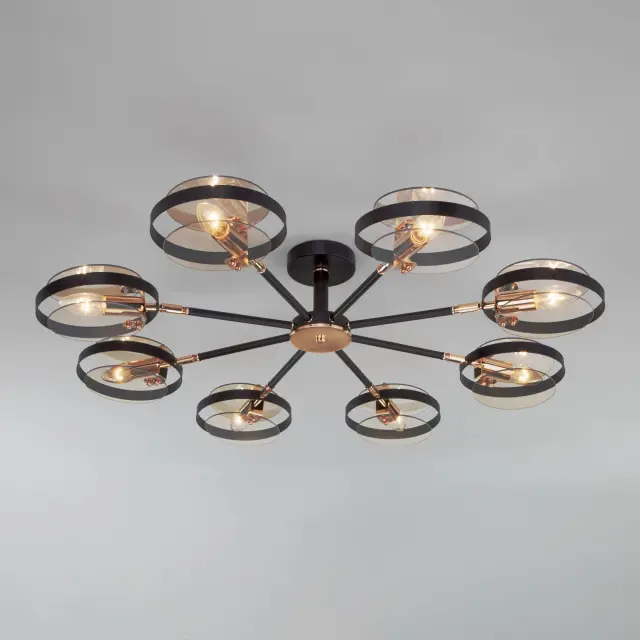 Люстра Eurosvet 70121/8 черный GALLO