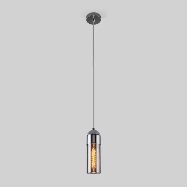 Светильник Eurosvet 50180/1 дымчатый AIRON — хром, ракурс 2