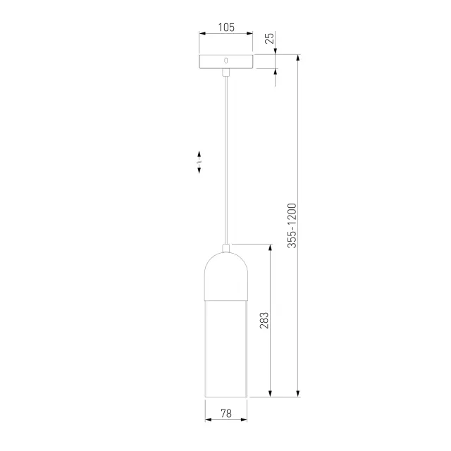 Светильник Eurosvet 50180/1 янтарный AIRON — черный, ракурс 5