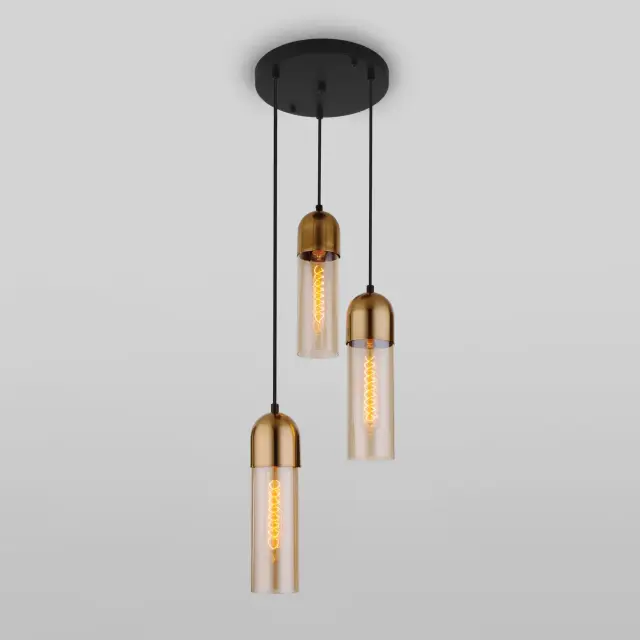 Светильник Eurosvet 50180/3 янтарный AIRON — черный, ракурс 2