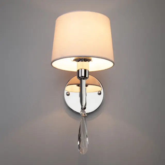 Бра Eurosvet 10127/1 хром/прозрачный хрусталь Strotskis (10093/1) MADERA, ракурс 3