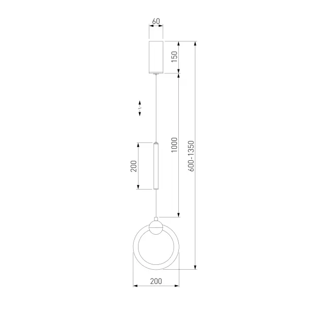 Светильник Eurosvet 90165/1 черный жемчуг RIM, ракурс 5