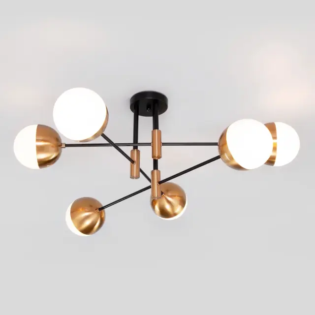 Люстра Eurosvet 70129/6 латунь Smart NUVOLA — черный