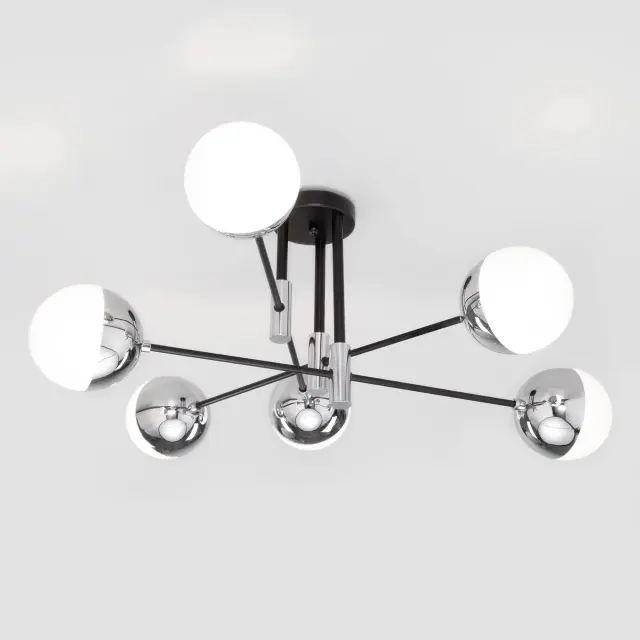Люстра Eurosvet 70129/6 хром Smart NUVOLA — черный, ракурс 3