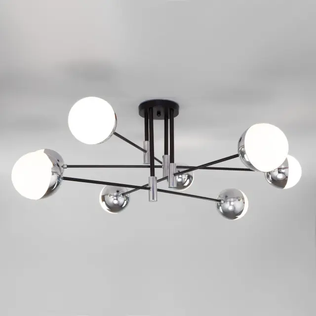 Люстра Eurosvet 70129/8 хром Smart NUVOLA — черный