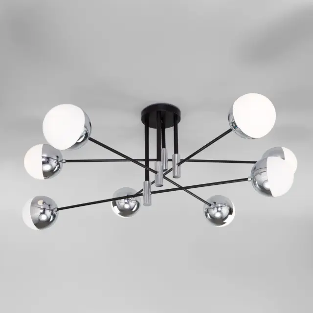 Люстра Eurosvet 70129/8 хром Smart NUVOLA — черный, ракурс 3