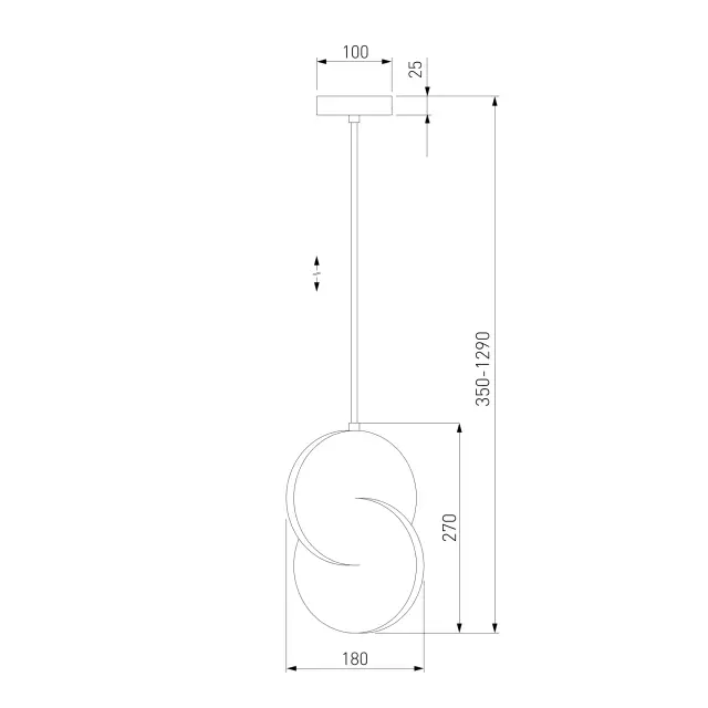 Светильник Eurosvet 50225/1 LED хром LANG, ракурс 4