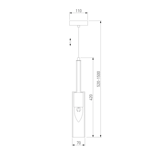 Светильник Eurosvet 50226/1 янтарный GRAF — медь, ракурс 5