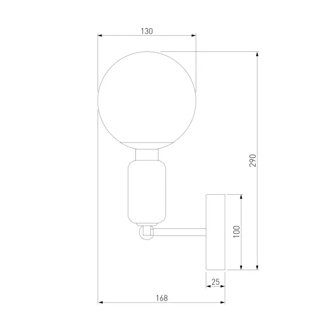 Бра Eurosvet 50251/1 золото BUBBLE — золотой, ракурс 4