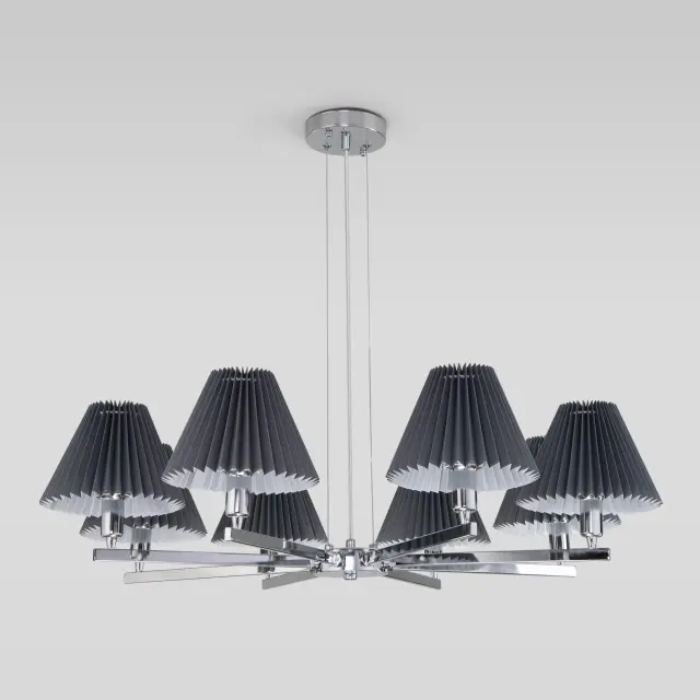 Люстра Eurosvet 60136/8 хром/графит PEONY