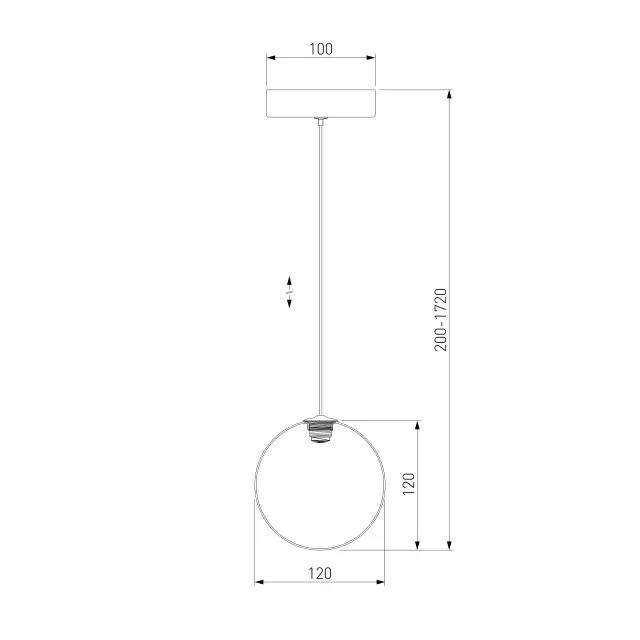 Светильник Eurosvet 50232/1 LED дымчатый WONDER — хром, ракурс 4