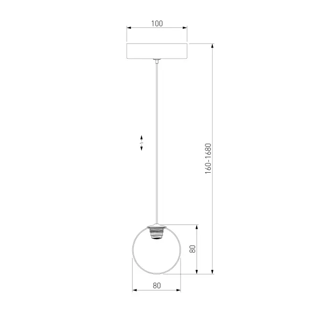 Светильник Eurosvet 50234/1 LED прозрачный WONDER — хром, ракурс 4