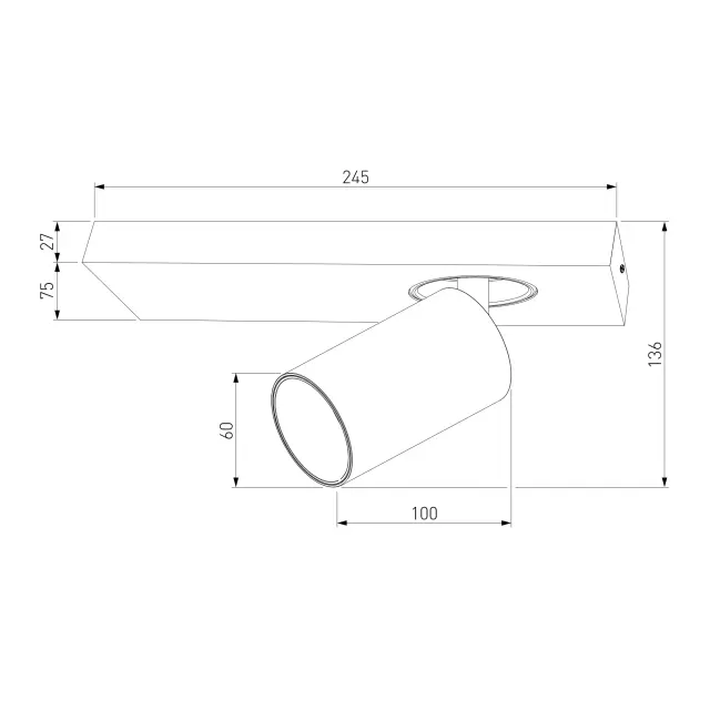 Спот Eurosvet 20139/1 LED белый FLANK, ракурс 7
