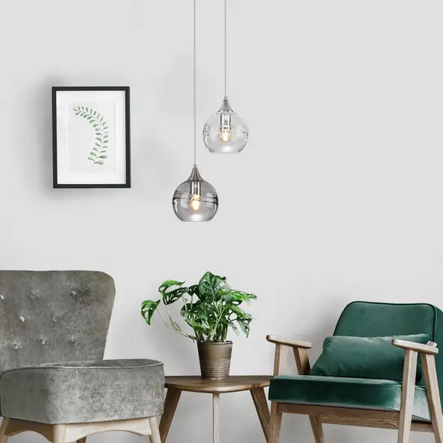 Светильник Eurosvet 50221/1 прозрачный LOTUS — хром, ракурс 3