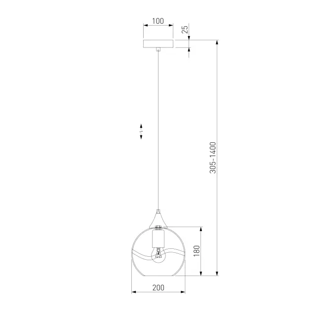 Светильник Eurosvet 50221/1 прозрачный LOTUS — хром, ракурс 4