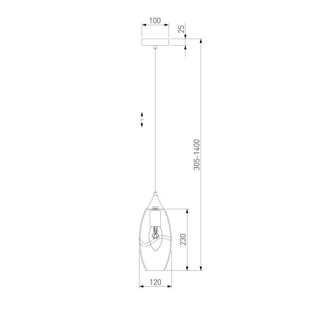 Светильник Eurosvet 50222/1 прозрачный LOTUS — хром, ракурс 4