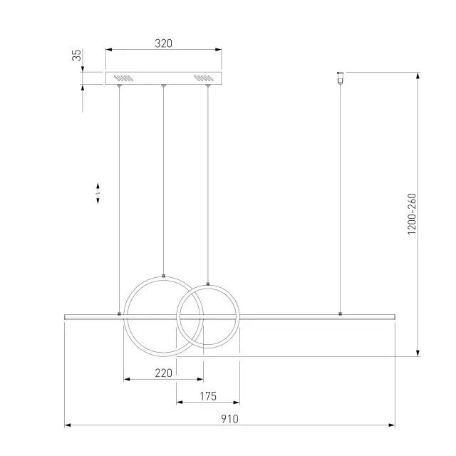 Светильник Eurosvet 90265/1 черный TWIN, ракурс 2