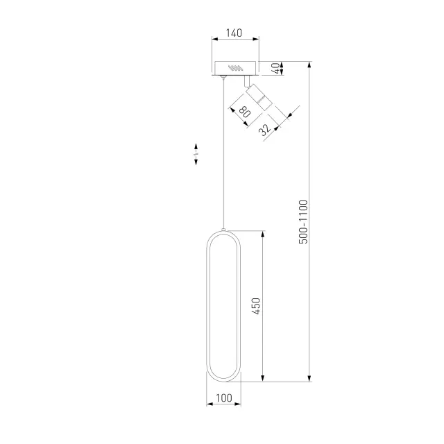 Светильник Eurosvet 90269/1 черный/золото SPIRE, ракурс 2