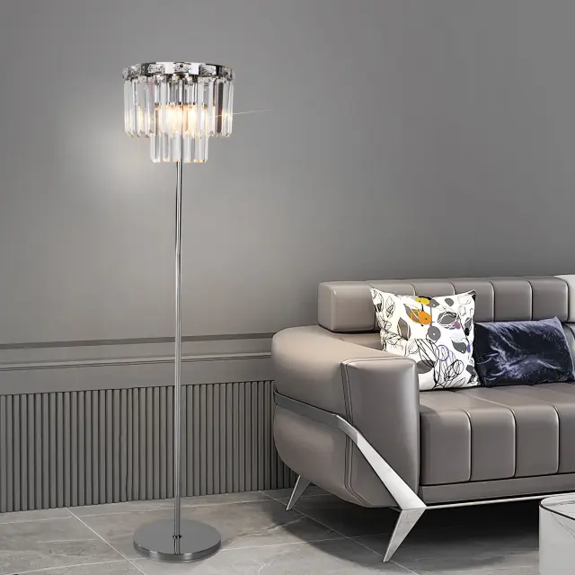 Торшер Eurosvet 01137/3 хром ELEGANTE, ракурс 4