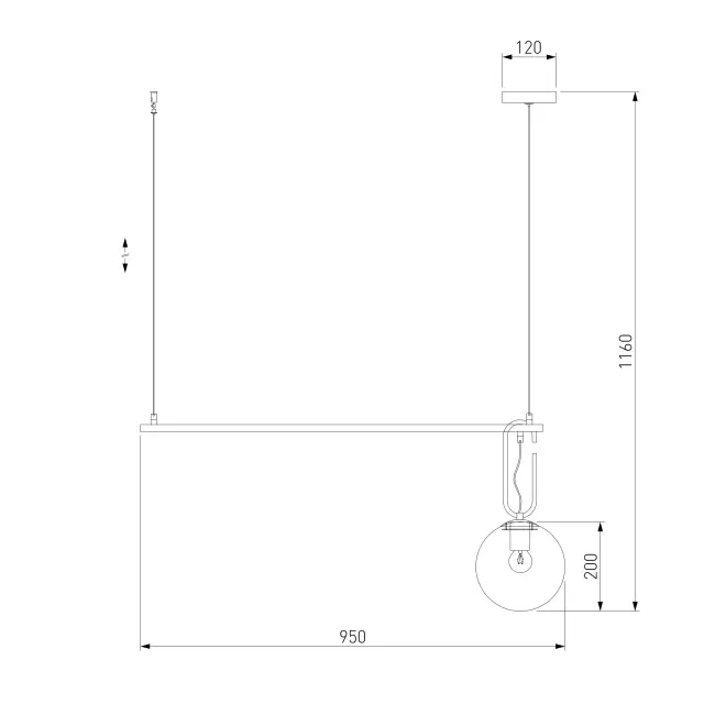 Светильник Eurosvet 70143/1 черный RICHE, ракурс 5