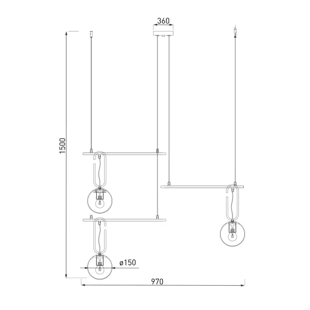 Люстра Eurosvet 70143/3 белый RICHE, ракурс 4