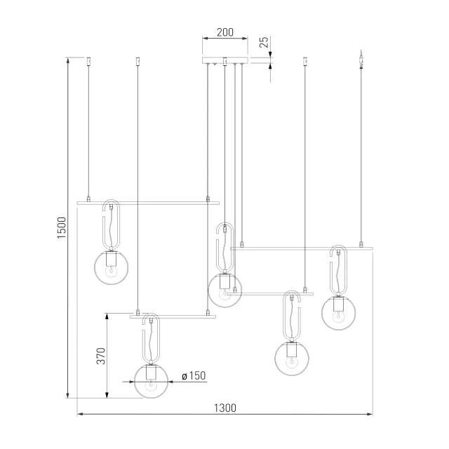 Люстра Eurosvet 70143/5 белый RICHE, ракурс 4