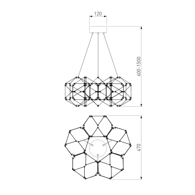 Люстра Eurosvet 90169/5 медь UMA, ракурс 5