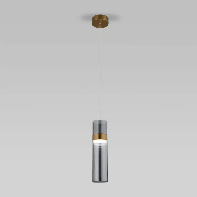 Светильник Eurosvet 50244/1 LED латунь/дымчатый LUMEN, ракурс 2