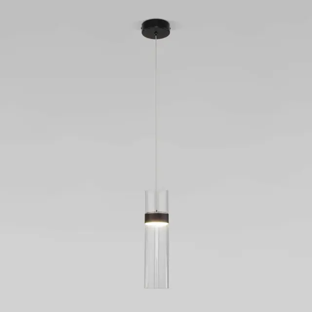 Светильник Eurosvet 50244/1 LED черный/прозрачный LUMEN, ракурс 2