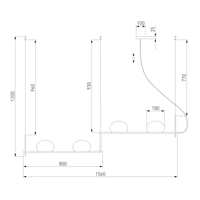Светильник Eurosvet 70145/4 латунь STAIR — черный, ракурс 4