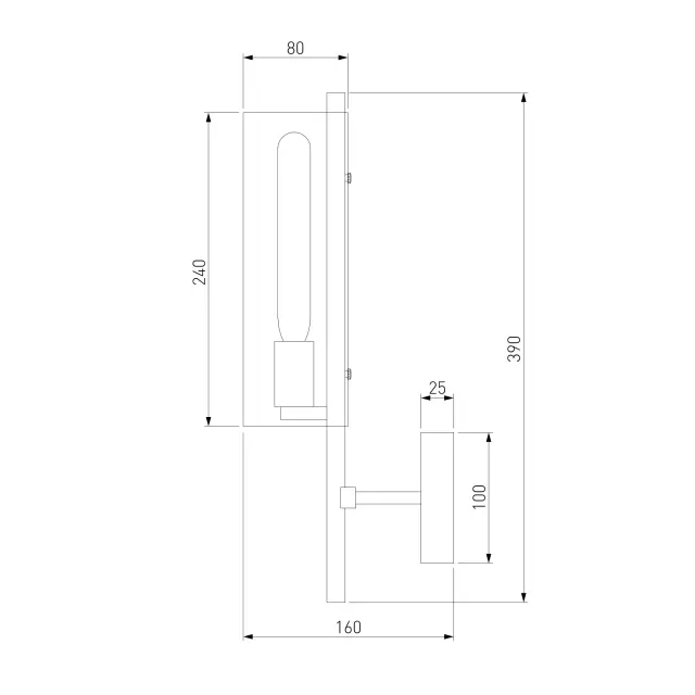 Бра Eurosvet 70144/1 латунь TROMPETA, ракурс 4