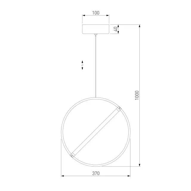 Светильник Eurosvet 90281/1 хром ELEMENT, ракурс 2