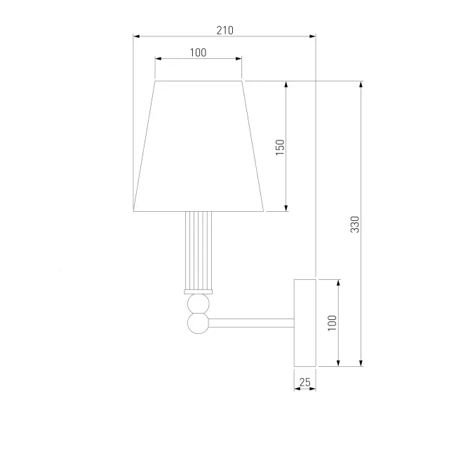 Бра Eurosvet 60145/1 хром CONSO, ракурс 4