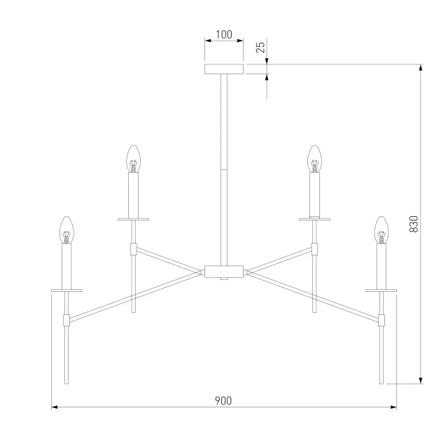 Люстра Eurosvet 60142/9 хром ANDERS, ракурс 6