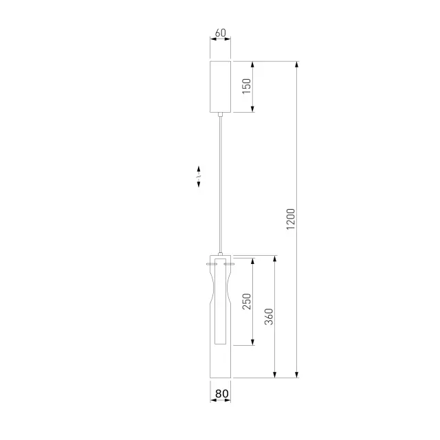 Светильник Eurosvet 50253/1 LED графит SWAN — черный, ракурс 5