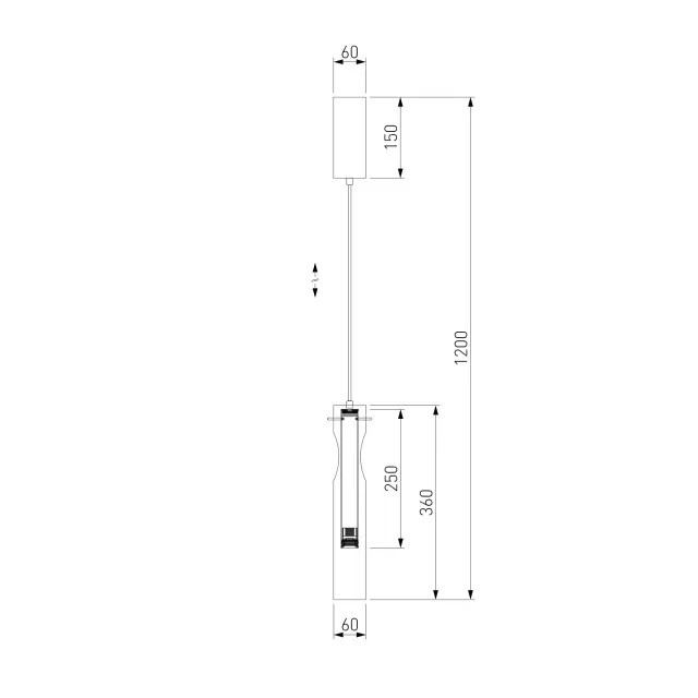 Светильник Eurosvet 50254/1 LED графит SWAN — черный, ракурс 5