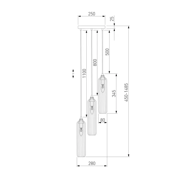 Светильник Eurosvet 50252/3 хром SIESTA, ракурс 5