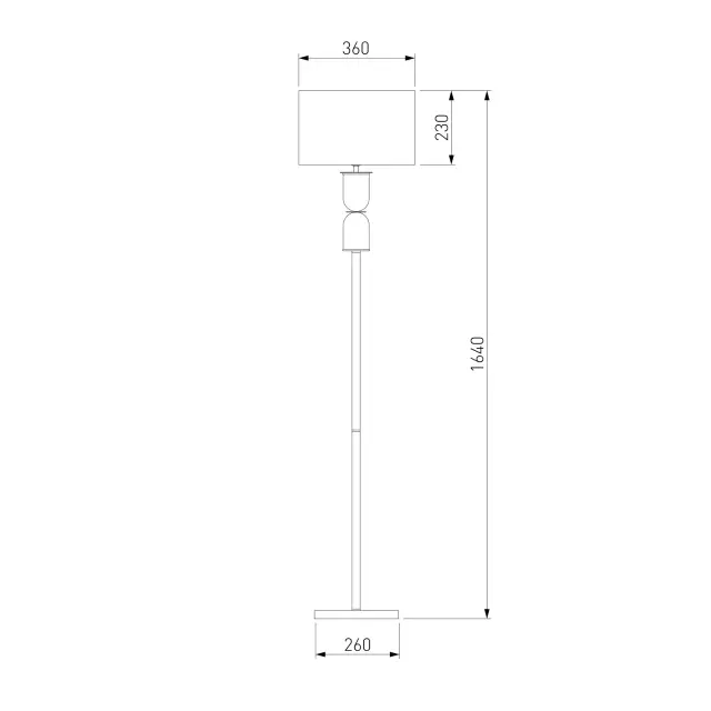 Торшер Eurosvet 01154/1 никель CAPRERA, ракурс 4