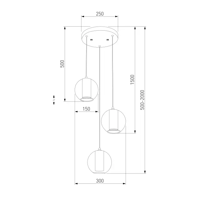 Светильник Eurosvet 50258/3 LED дымчатый/бирюзовый COBBLE — черный, ракурс 4