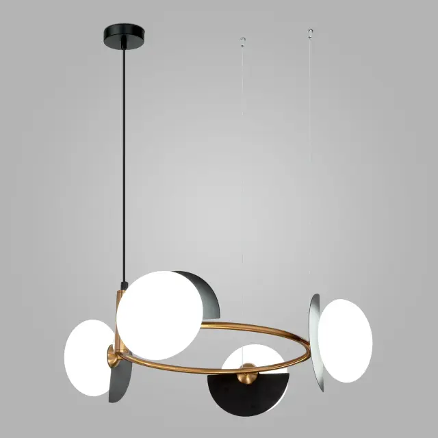 Светильник Eurosvet 70150/4 черный/латунь Smart MOITY