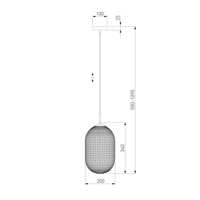 Светильник Eurosvet 50261/1 прозрачный GEM — черный, ракурс 5