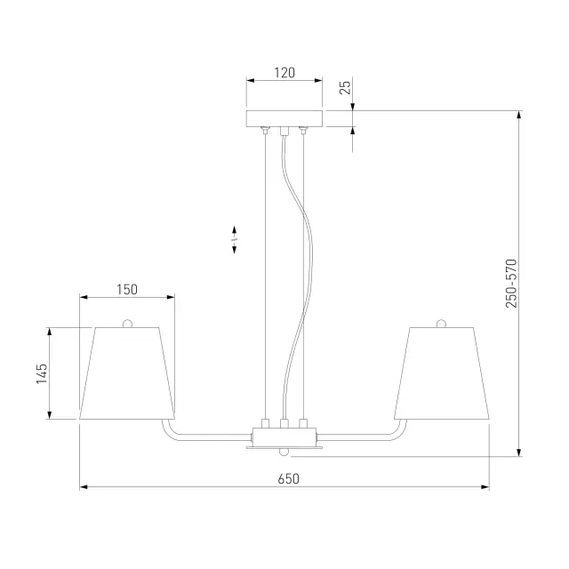 Люстра Eurosvet 60155/3 хром AMARETTO, ракурс 3